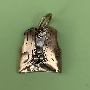 Western Vest Sterling Silver Jewelry Charm #western clothing #vintage